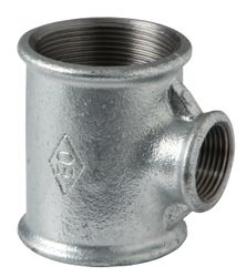 Draadverloop-T, zwart gietijzer, 2" x 1/2" x 2" FFF, Atusa fig 130R